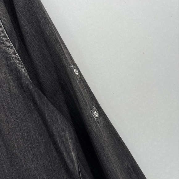 Ryan Michael Dress Womens Large Black Denim Western Shirt Tunic Crow X2067BL - Picture 13 of 14